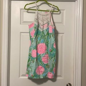 Lilly Pulitzer dress in “poolside blue going stag”